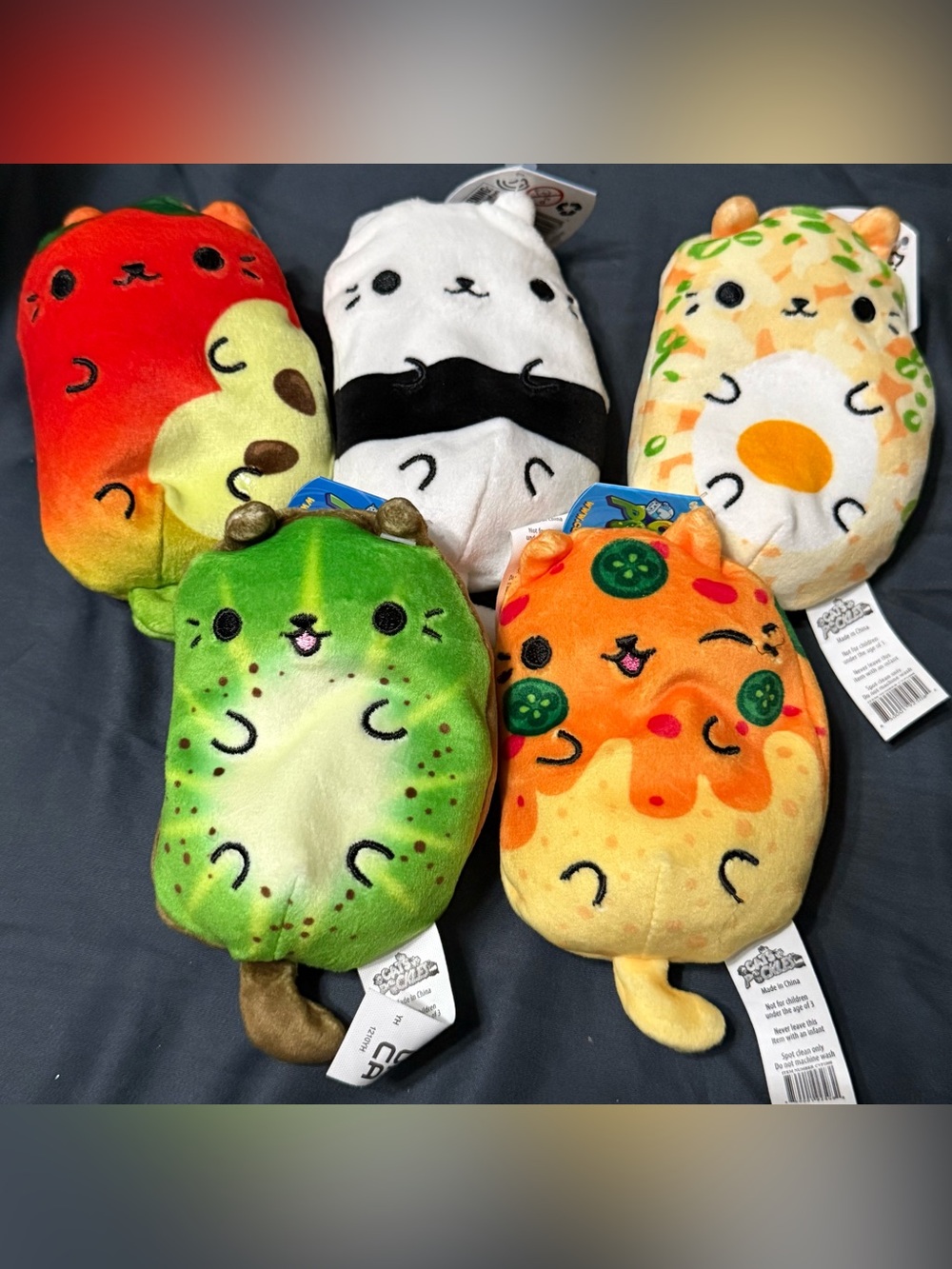 Cats vs Pickles 5 Plush Bundle Adam Wasabi Ramen Fuzzy Nacho